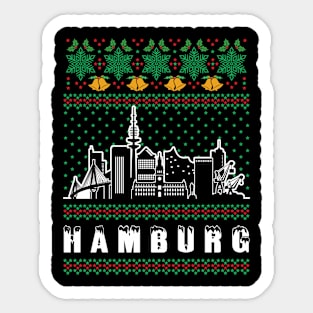 Hamburg Germany Ugly Christmas Sticker